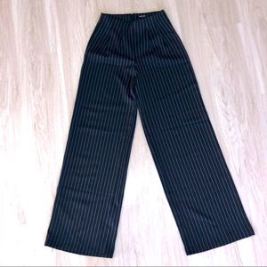 Nasty Gal Pinstripe Wide-leg Pants